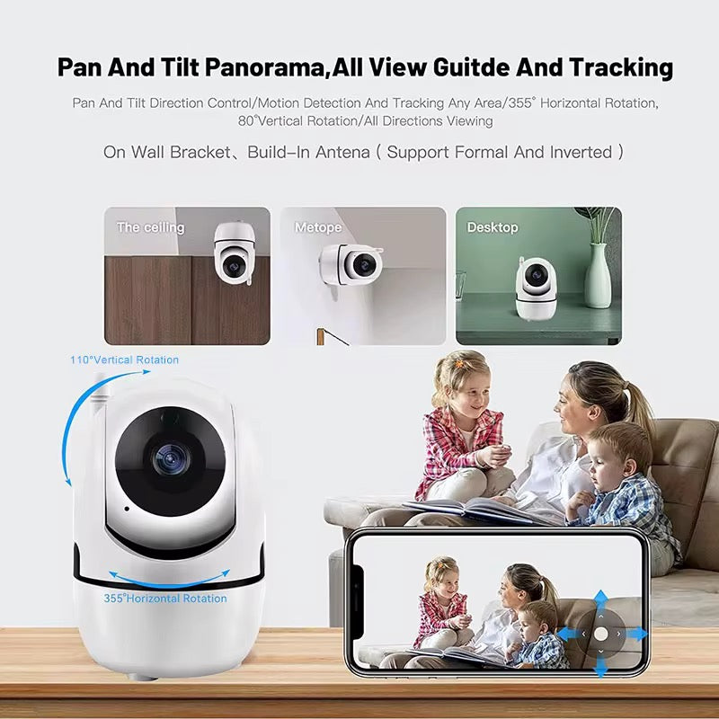 Smart 360° Wireless Security Camera & Baby Monitor – HD WiFi Home Surveillance System
