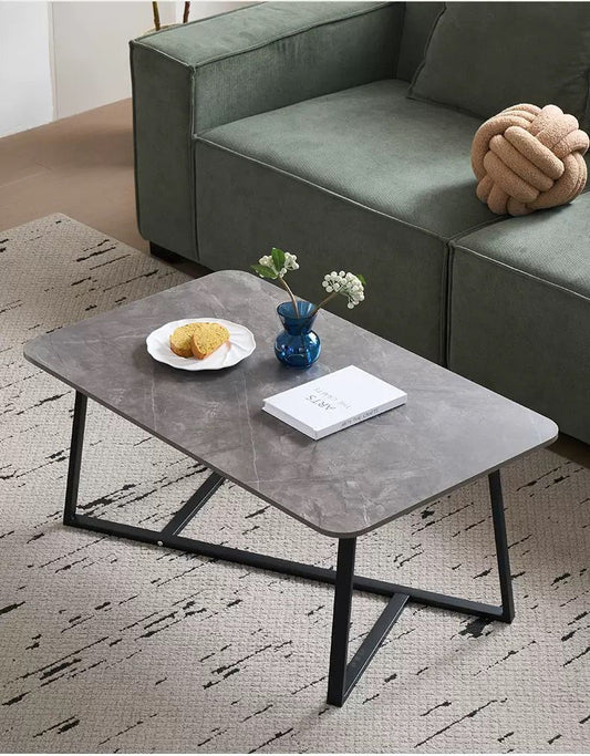 Tavolino da Salotto Minimalista – Effetto Marmo (nero,bianco,marrone)