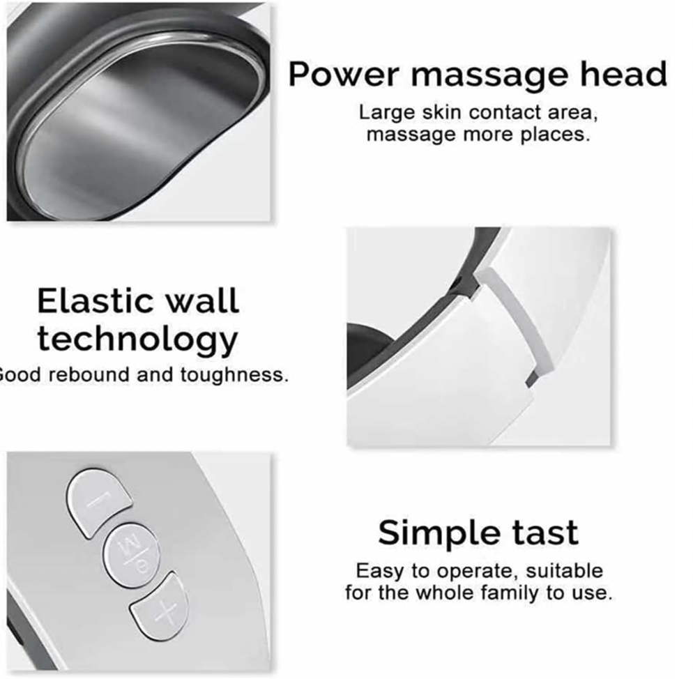 bdit accessori Massaggiatore per il collo, massaggiatore per il collo, massaggiatore portatile per il collo con calore, massaggiatore elettrico senza fili, 4 modalità, 16 intensità, per lavoro quotidiano da casa, - BDIT ACCESSORI