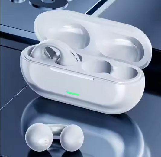 Auricolari Wireless Bluetooth 5.3 con Custodia di Ricarica — Cuffie In-Ear Stereo, ANC, Microfono, Touch, Waterproof IPX5 (Bianco/Nero/Rosa/Crema)