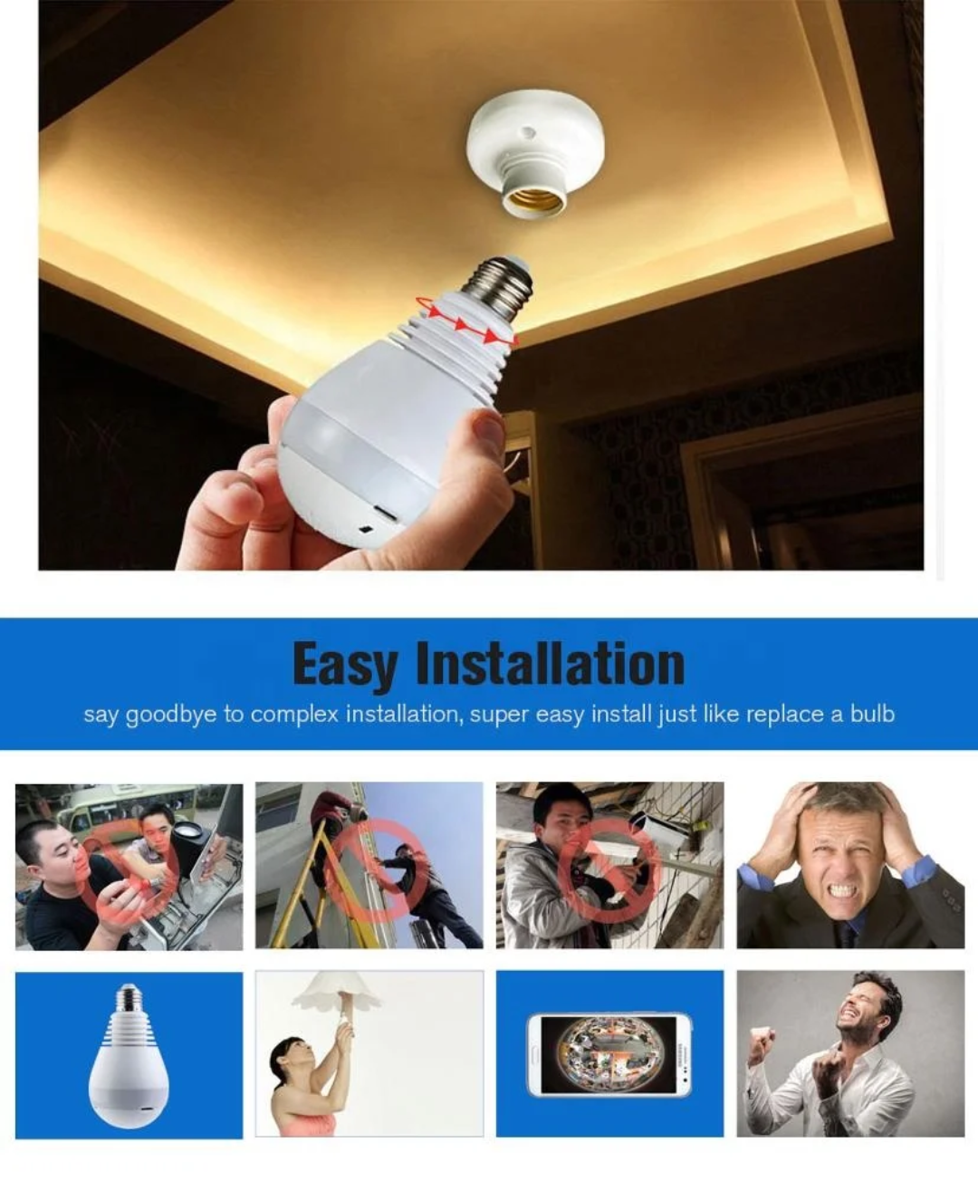 Smart Bulb Security Camera – Light Up & Protect Your Home - BDIT ACCESSORI