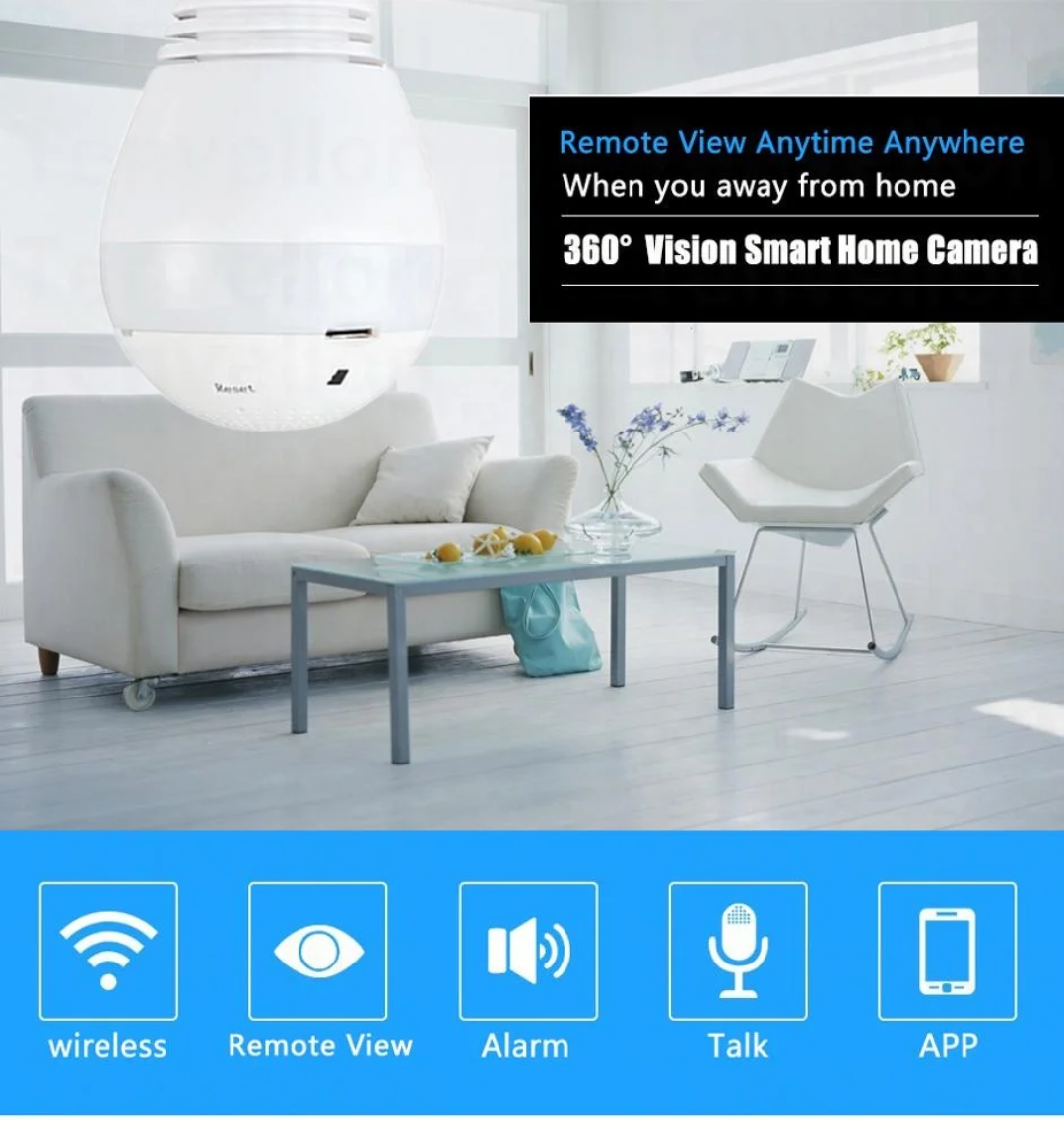 Smart Bulb Security Camera – Light Up & Protect Your Home - BDIT ACCESSORI