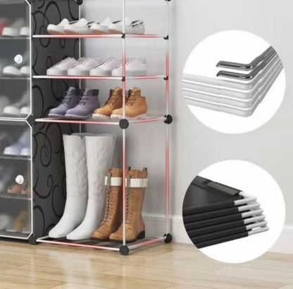 Bdit accessori -Scarpiera Modulare con Sportelli Trasparenti – L’Organizzazione Perfetta per la Casa misura - 84x31x127cm