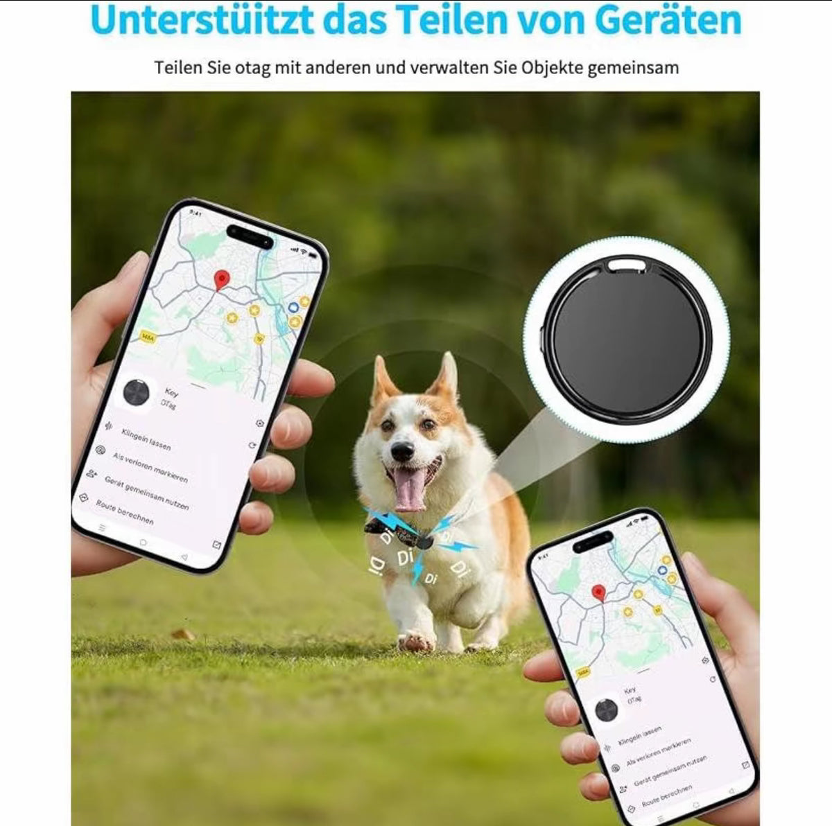OTAG Dispositivo Anti-Smarrimento – Compatibile con Android Find My Device, Ideale per Chiavi, Zaini, Animali e Altri Oggetti - F8A