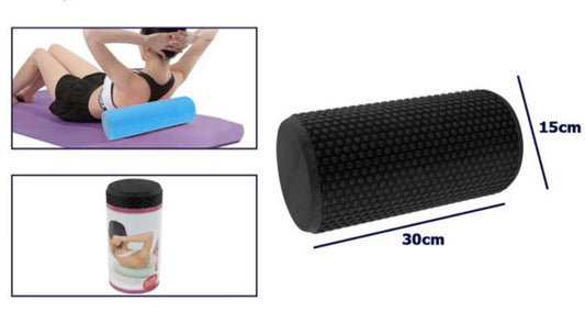 Rullo Massaggio Muscolare Pro 30x15cm in EVA ad Alta Densità - Foam Roller per Fitness e Recupero