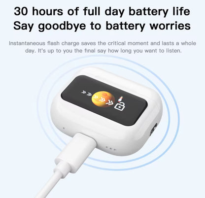 Auricolari Bluetooth 5.0 In-Ear con Riduzione Attiva del Rumore ANC, Modalità Trasparenza e Display LED a Colori – Cuffie Wireless con Ricarica Rapida, Custodia Portatile, Microfono HD - BDIT ACCESSORI