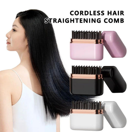 Spazzola Lisciante Senza Fili – Pettine Elettrico Ricaricabile per Capelli Lisci e Setosi