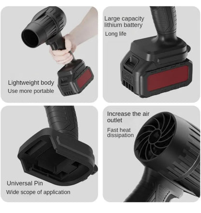 Soffiatore a Batteria 48V Portatile – Con 2 Batterie Ricaricabili, Caricatore Incluso, Potente e Leggero per Foglie e Polvere - BDIT ACCESSORI