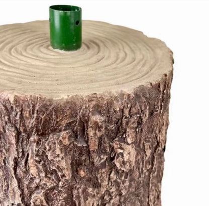 Base Ceppo per Albero di Natale – Supporto Decorativo in Finto Legno