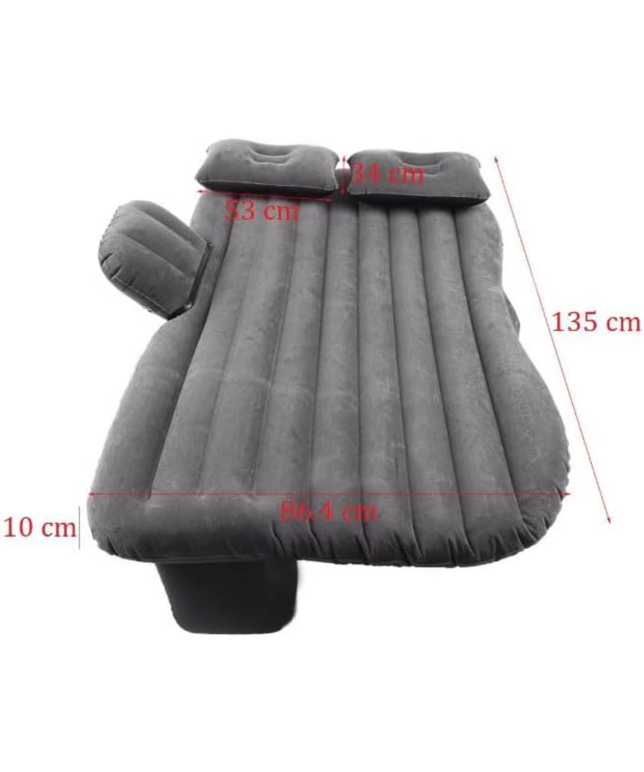 Materasso Gonfiabile Auto per Sedile Posteriore – Letto Gonfiabile Doppio con Cuscini Inclusi – Kit Compressore Elettrico + Kit Riparazione – Vari Colori – Ideale per Viaggi, Campeggio, Riposo - BDIT ACCESSORI