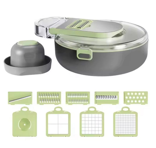 AFFETTA VERDURE MULTIFUNZIONE 12-IN-1 PROFESSIONALE con CONTENITORE