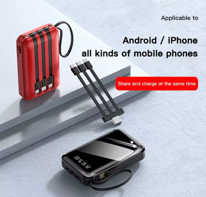 Power Bank 12800 mAh — Caricatore Portatile 2.1A | Batteria Esterna USB, Display LED, Dual USB — Compatibile iPhone/Android, Viaggio & Emergenza