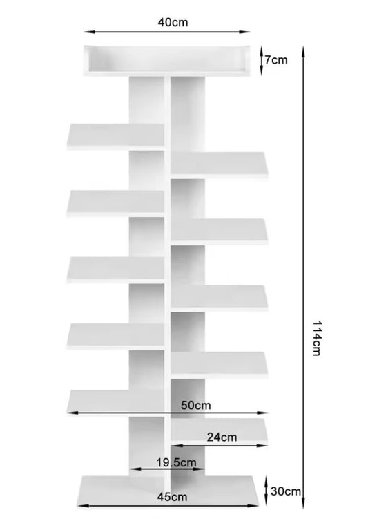 Scarpiera Verticale a Colonna Design Moderno Salvaspazio - Organizer Porta Scarpe a 7 Livelli