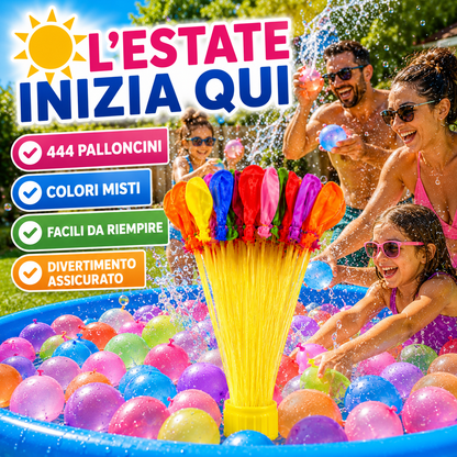 444 Palloncini d’Acqua Autoriempienti Colori Misti – Set con Riempimento Rapido Automatico, Palloncini per Giochi d’Acqua Estivi, Feste in Giardino, Piscina, Compleanni e Bambini