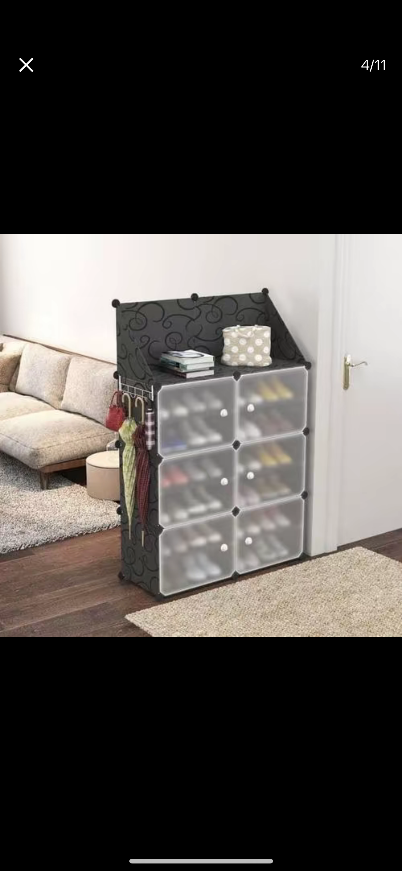 Bdit accessori -Scarpiera Modulare con Sportelli Trasparenti – L’Organizzazione Perfetta per la Casa misura - 84x31x127cm