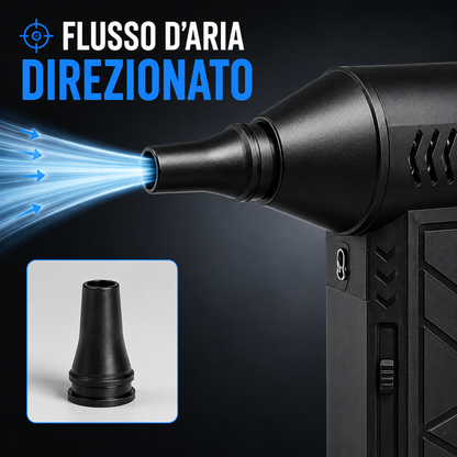 Mini Jet Fan Portatile Ricaricabile – Soffiatore d’Aria Compatto con Bocchetta Direzionata, Ricarica USB, per Tastiera, Auto, Elettronica, Banco da Lavoro e Pulizia di Piccoli Spazi