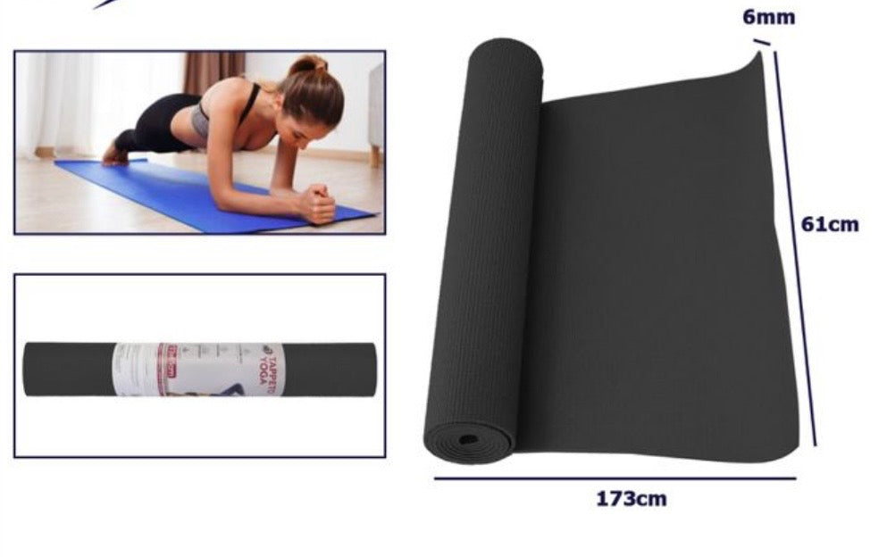 Tappetino Yoga Antiscivolo 6 mm — Comfort e Stabilità | 173×61 cm | Multi-colore