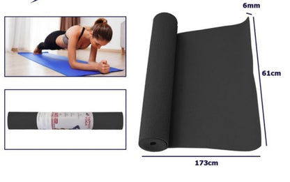 Tappetino Yoga Antiscivolo 6 mm — Comfort e Stabilità | 173×61 cm | Multi-colore