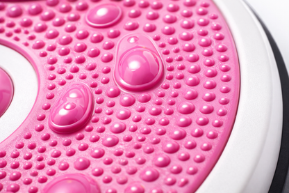 Twister Fitness con Elastici 28 cm – Pedana Girevole per Allenamento Vita e Addome – Disco Rotante con Superficie Antiscivolo e Massaggiante – Attrezzo Dimagrante Casa per Addominali, Glutei e Gambe