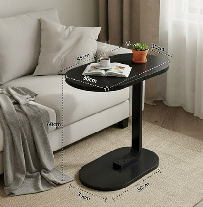 Tavolino Laterale Moderno in Legno e Metallo – Tavolino da Divano Salvaspazio, Comodino Minimal per Soggiorno e Camera