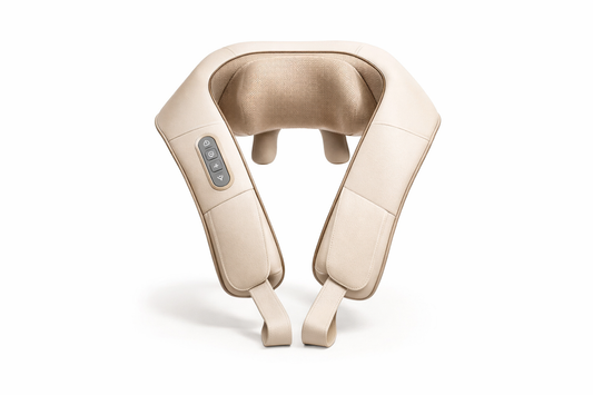 Massaggiatore Cervicale Elettrico con Calore Shiatsu – Massaggio Profondo per Collo, Spalle, Schiena e Gambe – Senza Fili, Ricaricabile, Intensità Regolabile, Relax e Sollievo Dolori Muscolari