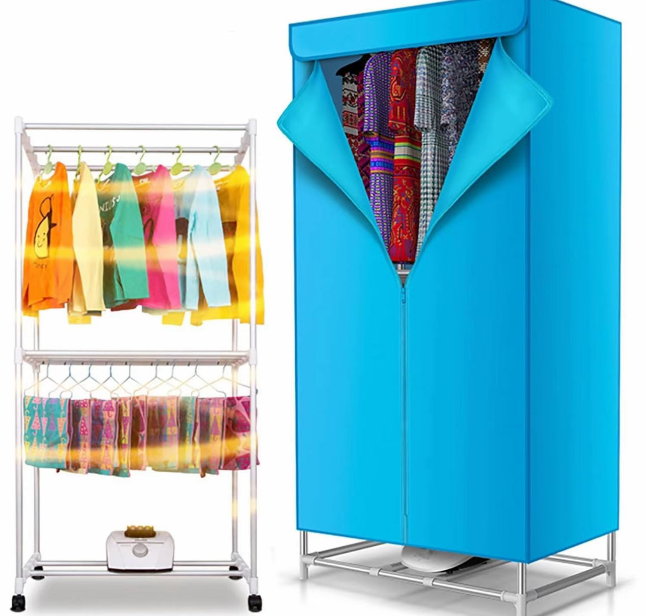 Armadio Stendino Elettrico Asciugabiancheria Portatile – Asciuga, Protegge e Organizza i Tuoi Vestiti in Poco Spazio!