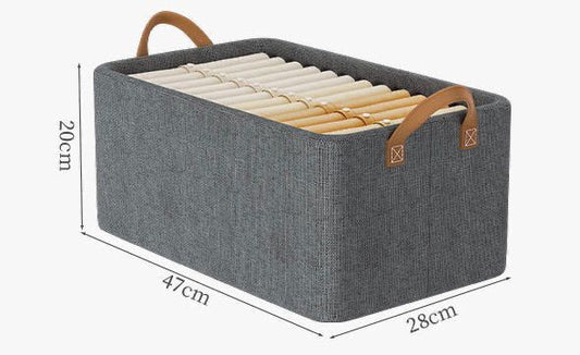 Scatola Porta Abiti con Coperchio e Manici – Contenitore Organizzatore Pieghevole in Tessuto