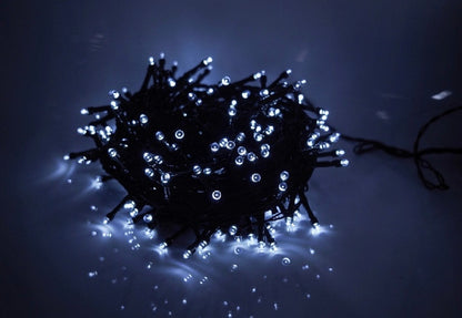 Catena Luci Natalizie LED Luce Fredda – Filo Verde, Metri, Uso Interno, con Controller DFH