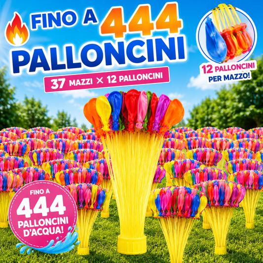 444 Palloncini d’Acqua Autoriempienti Colori Misti – Set con Riempimento Rapido Automatico, Palloncini per Giochi d’Acqua Estivi, Feste in Giardino, Piscina, Compleanni e Bambini
