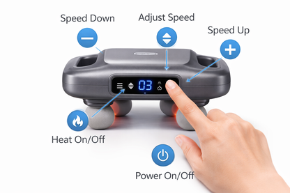 Massaggiatore Elettrico Corpo e Cervicale con Rulli Rotanti – Massaggio Profondo per Collo, Schiena, Vita, Gambe e Piedi – Intensità Regolabile, Design Ergonomico, Relax e Sollievo Muscolare