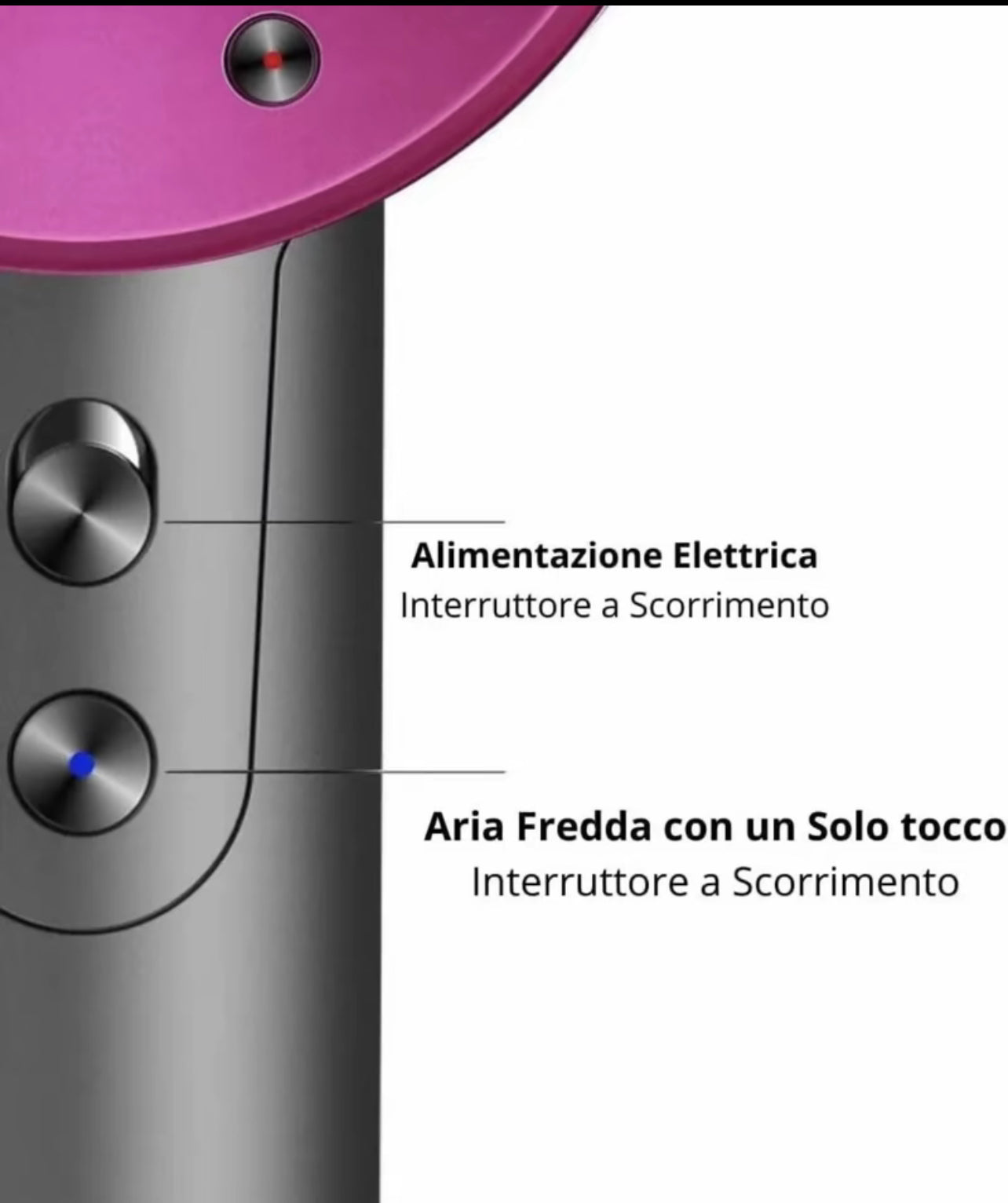Bdit accessori Asciugacapelli Professionale con 5 Accessori e 4 Modalità di Temperatura controllo intelligente del calore per la brillantezza,Asciugatura rapida, Progettato per un effetto equilibrato, Styling liscio e controllato