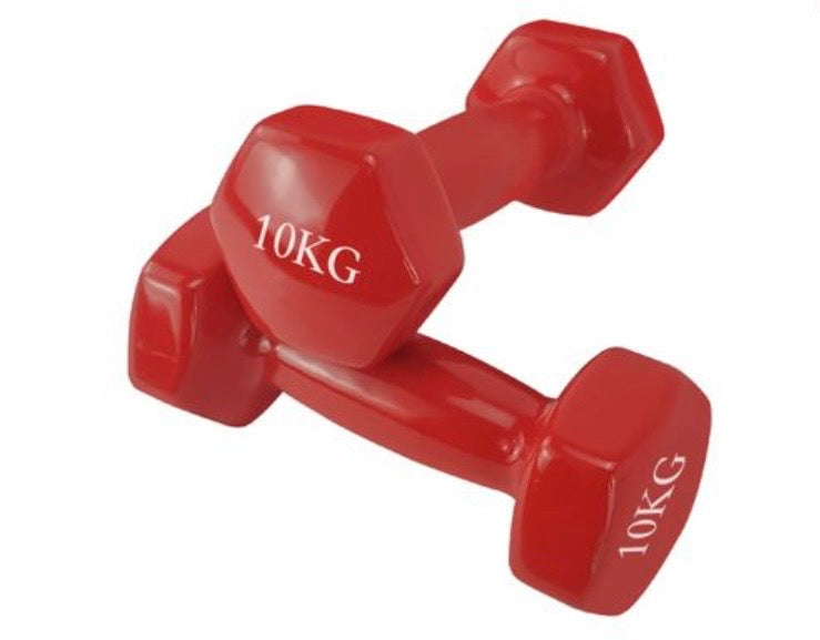 Manubrio Fitness – Pesi Esagonali in Vinile Antiscivolo per Allenamento Forza, Palestra e Casa