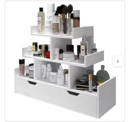 Organizzatore da Tavolo con Cassetti – Porta Cosmetici in Legno MDF