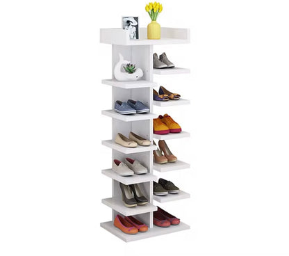 Scarpiera Verticale a Colonna Design Moderno Salvaspazio - Organizer Porta Scarpe a 7 Livelli
