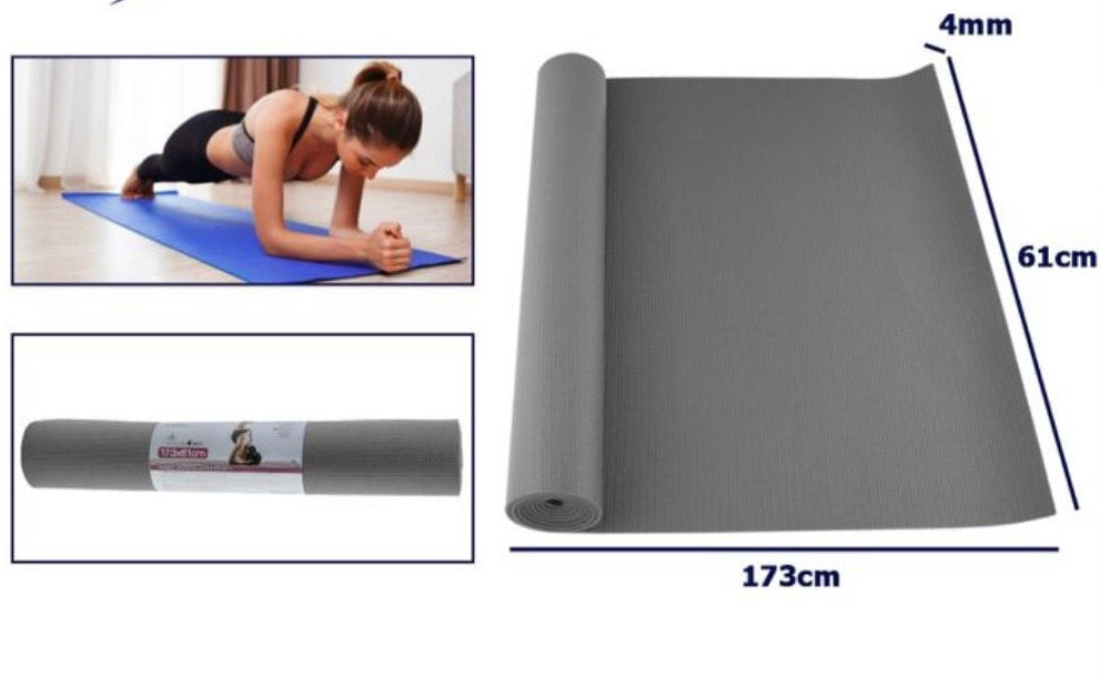 Tappetino Yoga Antiscivolo 4 mm — Leggero e Resistente | 173×61 cm