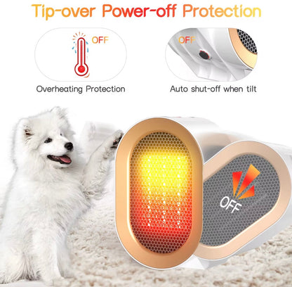 Mini Stufa Elettrica in Ceramica Portatile - Riscaldatore Veloce ed Efficiente per Piccoli Ambienti