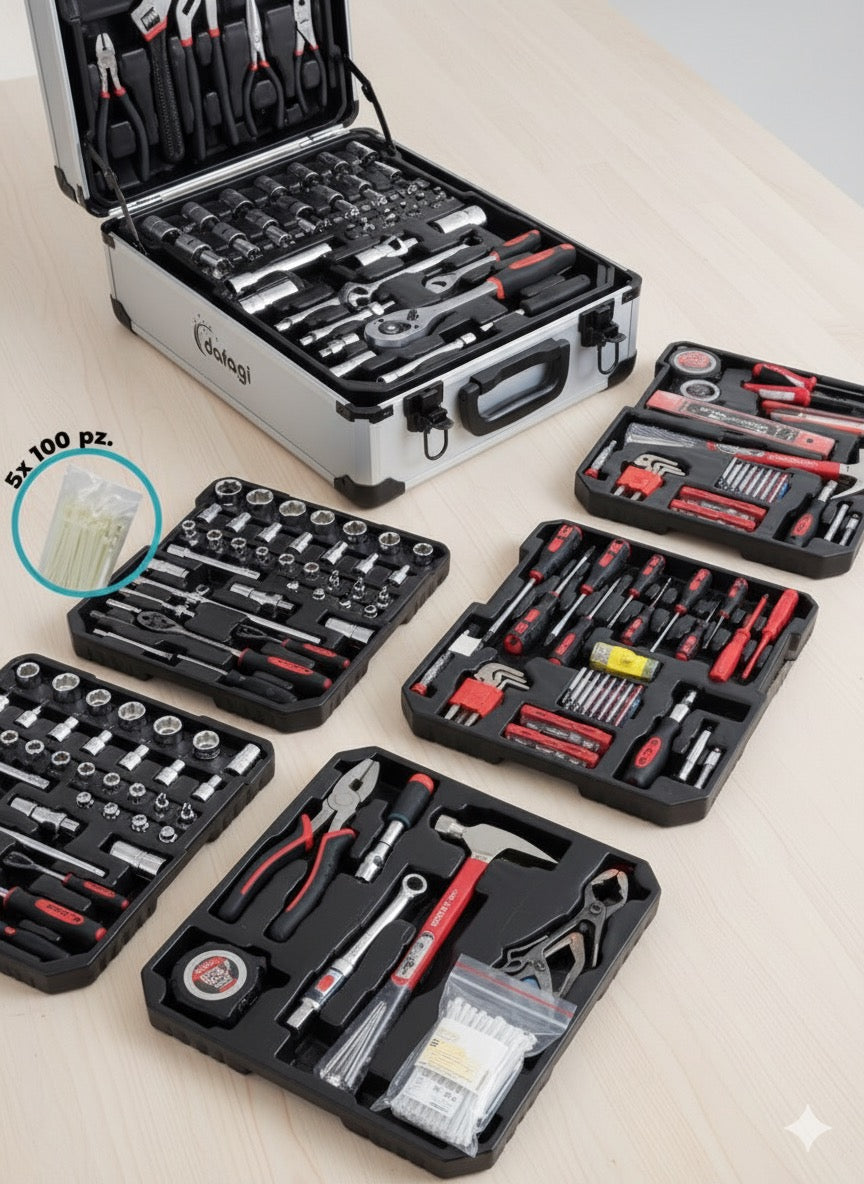 VALIGETTA PROFESSIONALE TROLLEY DA 799 PEZZI: Il Tuo Ufficio Attrezzi Mobile