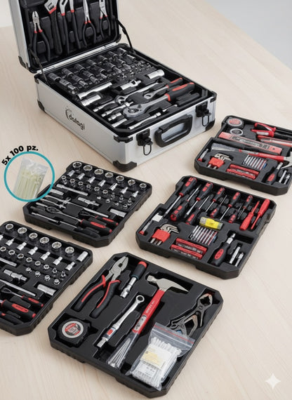 VALIGETTA PROFESSIONALE TROLLEY DA 799 PEZZI: Il Tuo Ufficio Attrezzi Mobile