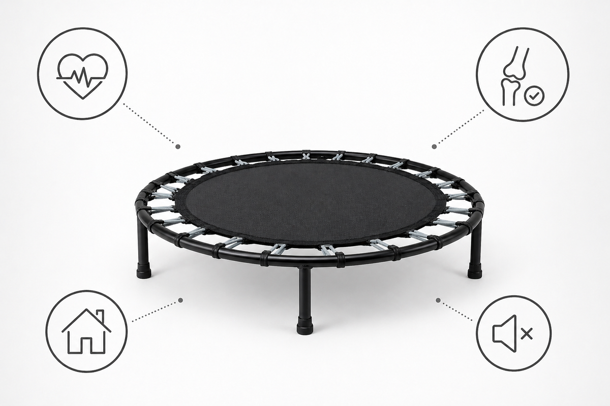 Mini Trampolino Fitness 103 cm BDIT Accessori – Trampolino Elastici Silenzioso Senza Molle, Palestra Casa Cardio Rebounder, Attrezzo Fitness Compatto per Allenamento Indoor, Ginnastica e Dimagrimento dfh - 07769