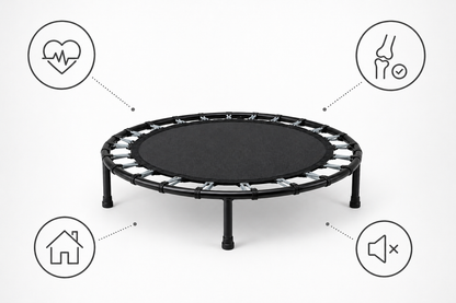 Mini Trampolino Fitness 103 cm BDIT Accessori – Trampolino Elastici Silenzioso Senza Molle, Palestra Casa Cardio Rebounder, Attrezzo Fitness Compatto per Allenamento Indoor, Ginnastica e Dimagrimento dfh - 07769