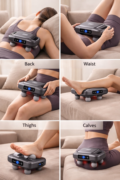 Massaggiatore Elettrico Corpo e Cervicale con Rulli Rotanti – Massaggio Profondo per Collo, Schiena, Vita, Gambe e Piedi – Intensità Regolabile, Design Ergonomico, Relax e Sollievo Muscolare