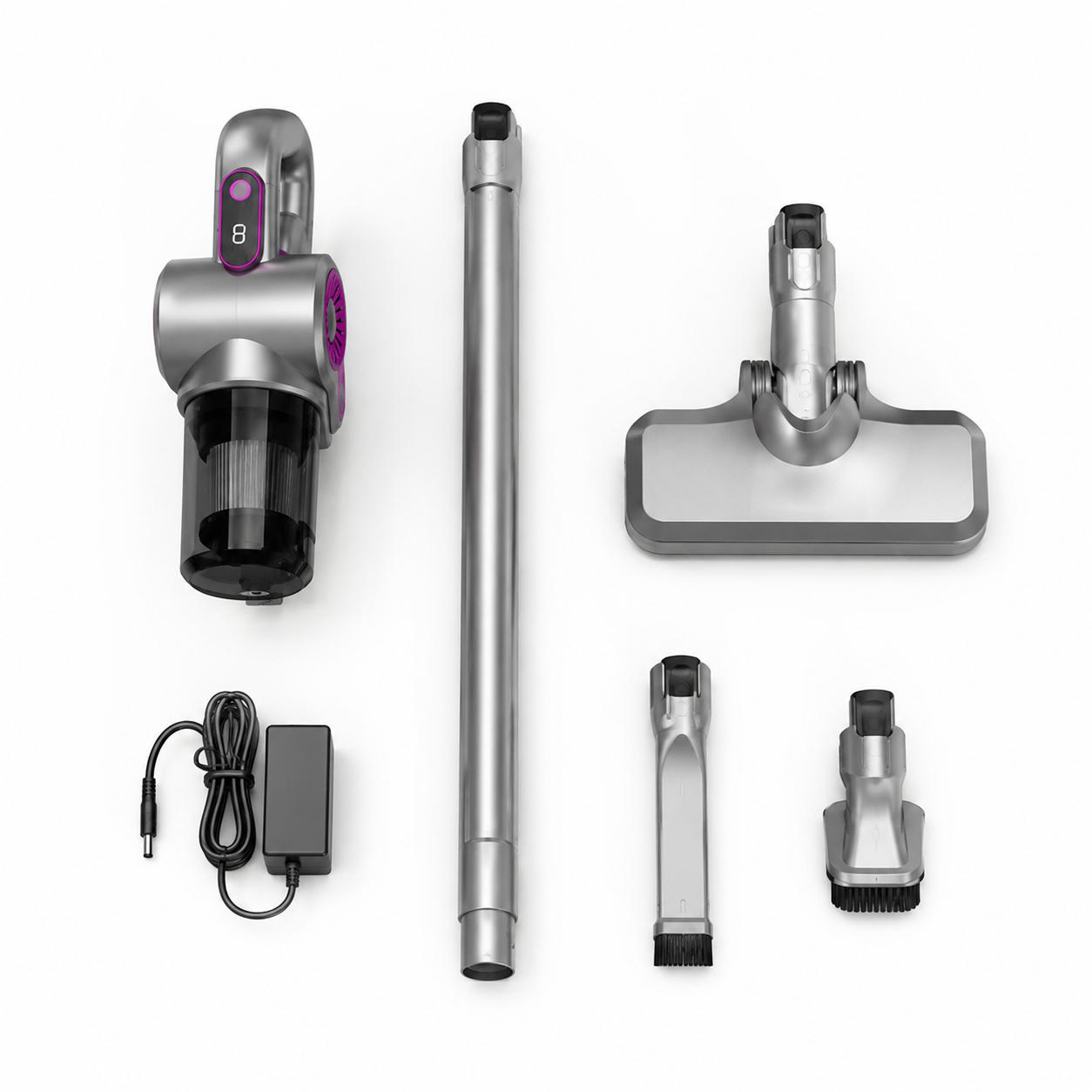 Aspirapolvere Senza Fili 4 in 1, Aspiratore Portatile Ricaricabile, Scopa Elettrica Cordless per Pavimenti Divani Auto e Angoli, Aspirazione Potente con Accessori Multifunzione
