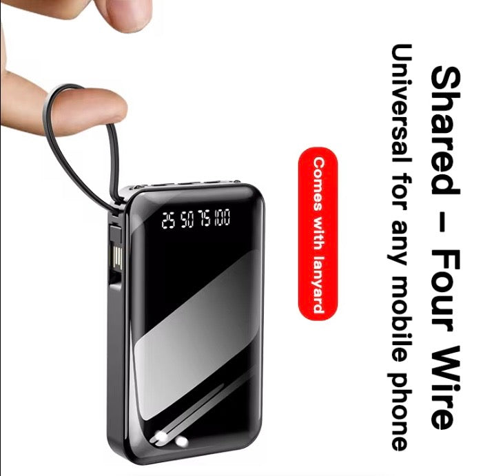 Power Bank 12800 mAh — Caricatore Portatile 2.1A | Batteria Esterna USB, Display LED, Dual USB — Compatibile iPhone/Android, Viaggio & Emergenza