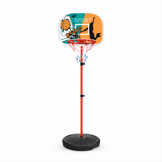 Canestro da Basket per Bambini Regolabile in Altezza fino a 120 cm – Struttura Stabile con Base Riempibile Acqua o Sabbia – Mini Basket da Interno ed Esterno per Casa e Giardino