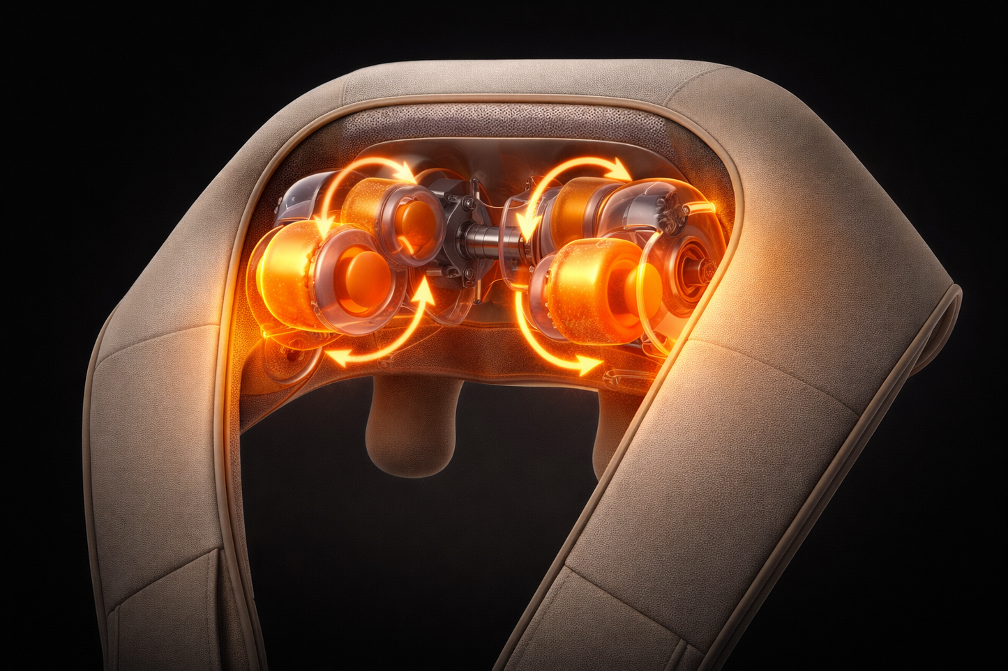 Massaggiatore Cervicale Elettrico con Calore Shiatsu – Massaggio Profondo per Collo, Spalle, Schiena e Gambe – Senza Fili, Ricaricabile, Intensità Regolabile, Relax e Sollievo Dolori Muscolari