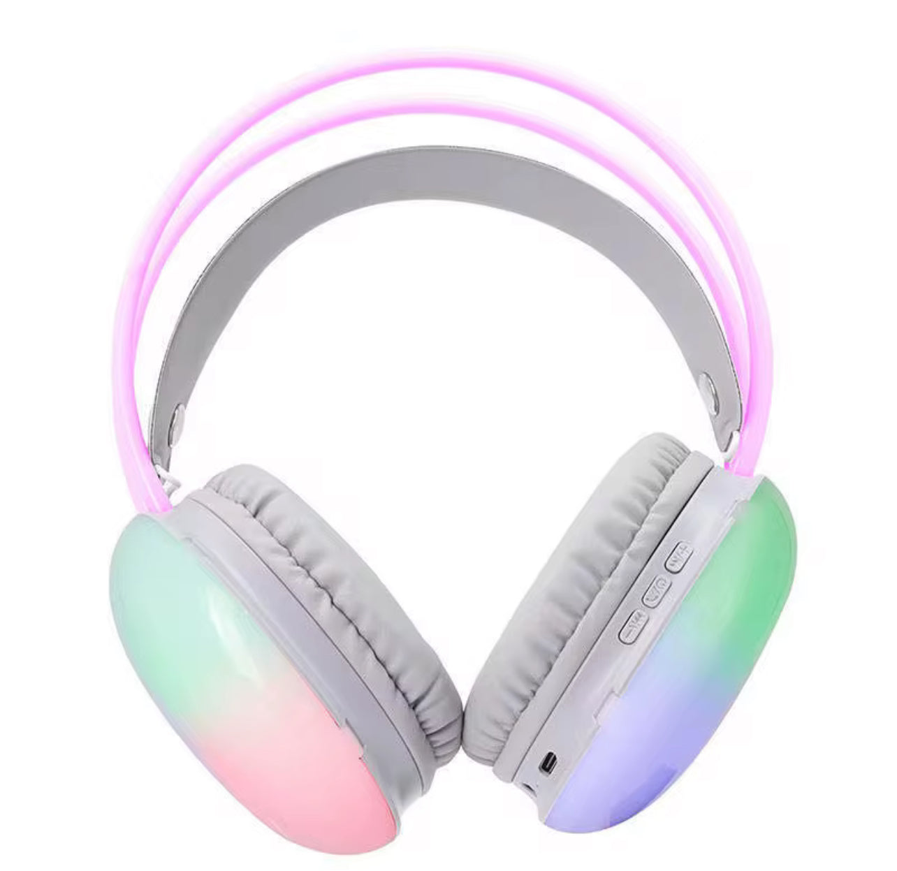 Cuffie Wireless RGB – Suono Avvolgente, Stile Unico