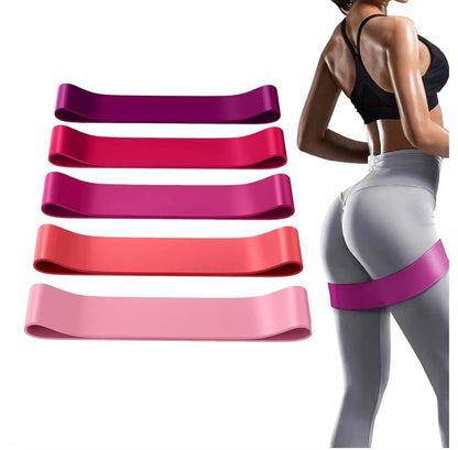 Set Fasce Elastiche Fitness – 5 Bande di Resistenza in Lattice Naturale