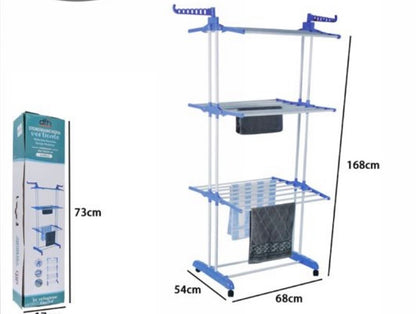 🧺 STENDIBIANCHERIA VERTICALE A TORRE SALVASPAZIO 3 LIVELLI con Ruote - Max Capienza in Minimo Ingombro!