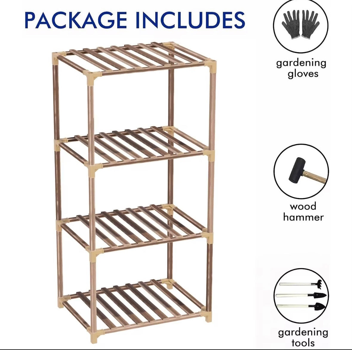 Scaffale Multiuso in Legno 4 Ripiani – Organizer Salvaspazio