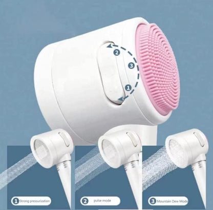 Soffione doccia portatile con spazzola portatile che massaggia la doccia a mano Potente Multi-Jet